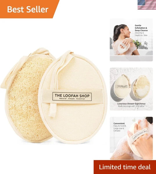 Bath Loofah Sponge, Exfoliating Body Scrubber, Shower Luffa for Men, Women an...