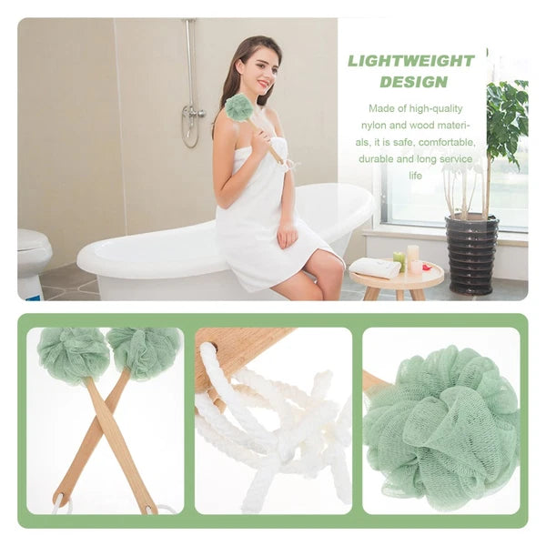 3 Pcs Bath Ball Towel Shower Brush Cleaning Scrubber Bathing Supply