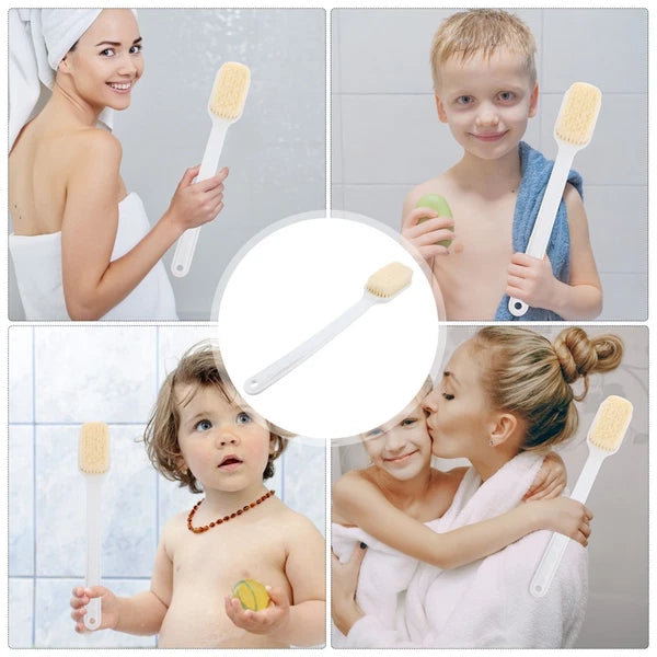 Back Scrub Brush Bath Body for Shower Bathroom Scrubber with Long Handle