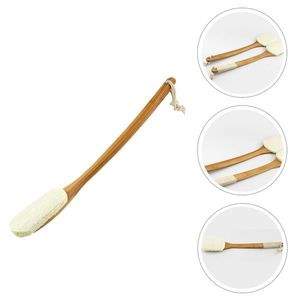 1pc Long Handle Bath Brush Loofah Shower Brush Bathing Supplies (Assorted Color)