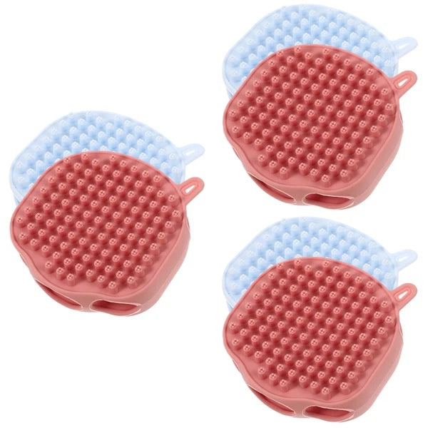 2 Pcs Shampoo Bath Brush Child Exfoliating Body Silicone Shower for