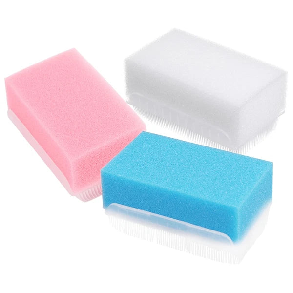 3 Pcs Tactile Brush Newborn Multipurpose Cleaning Bathing Scrubber