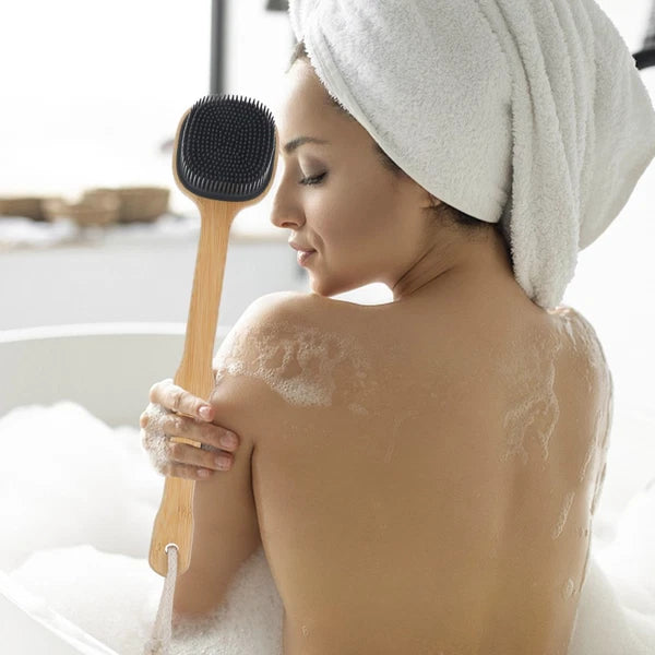 Bath Brush Exfoliating Back Scrubber Elderly Miss Long Handled Shower for Body