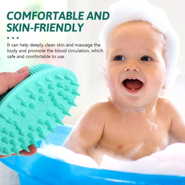 2 Pieces Silicone Bath Brush Bathing Accessories Shower