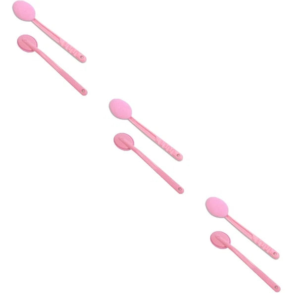 3 Count Bathing and Back Rubbing Brush Soft Body Scrubber Long Handle Shower