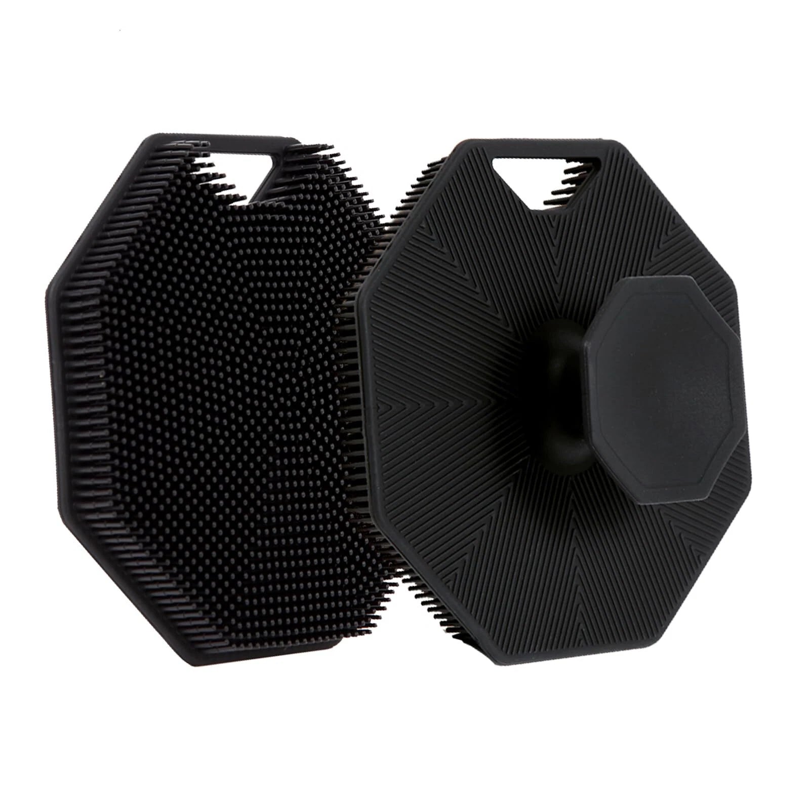 2Pack Silicone Body Scrubber Exfoliating Body Buffer with Handle for Shower