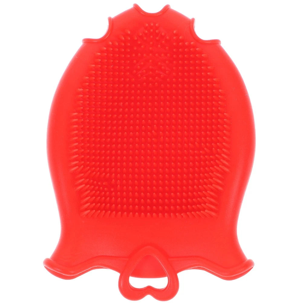 Silicone Shampoo Brush Bath Shower Child Toddler Baby Body Exfoliator