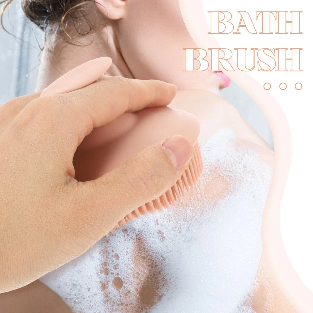 Bath Brush Travel Baby Exfoliating for Body Shower Scrubber Silicone
