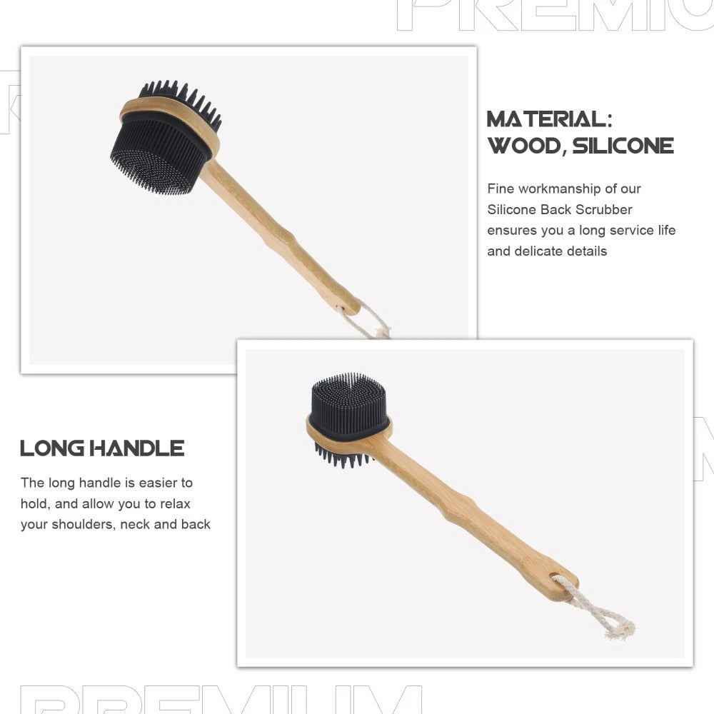 Bath Brush Exfoliating Back Scrubber Elderly Miss Long Handled Shower for Body