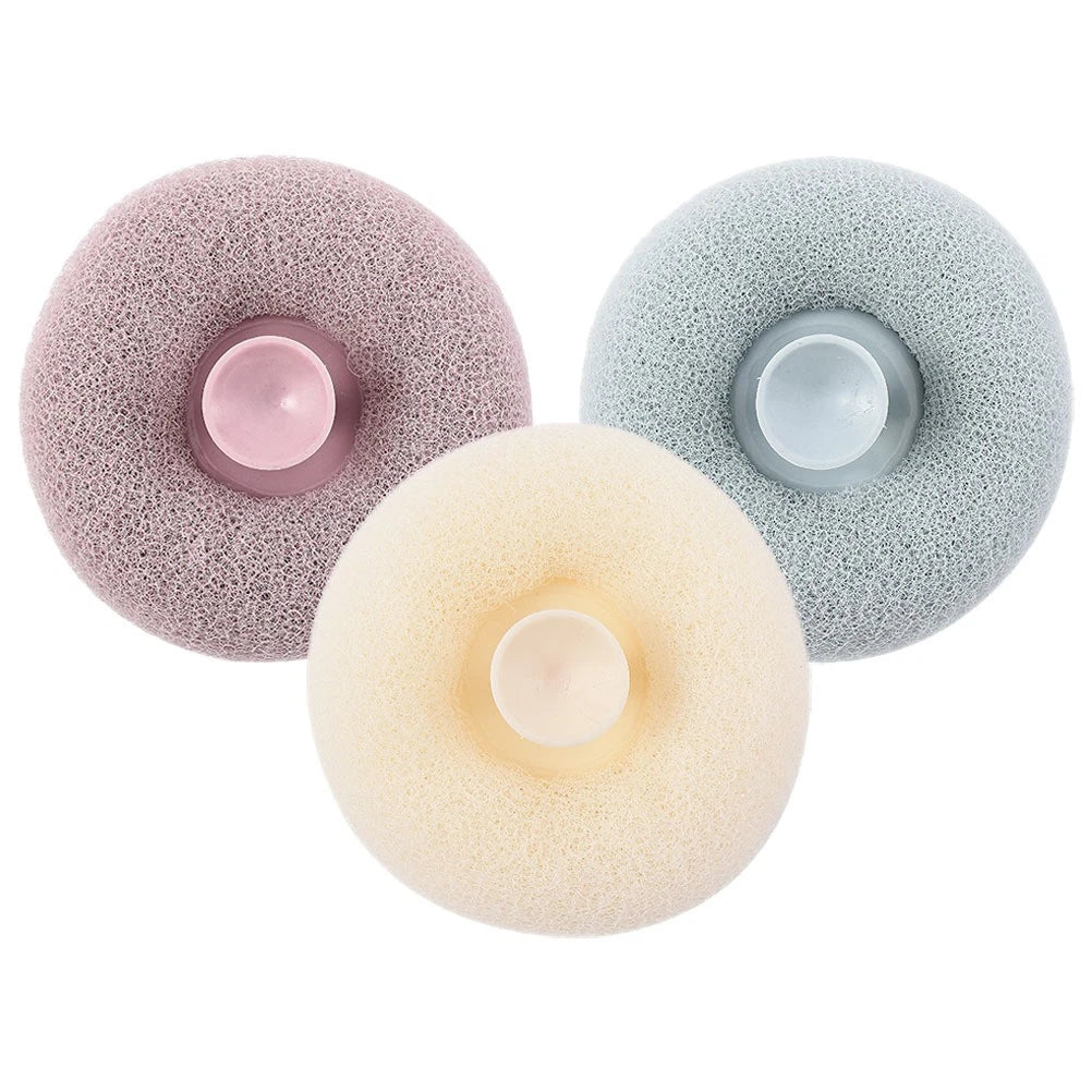3pcs Bath Shower Brushes Body Wash Exfoliating Scrubbers Suction Body Scrubber