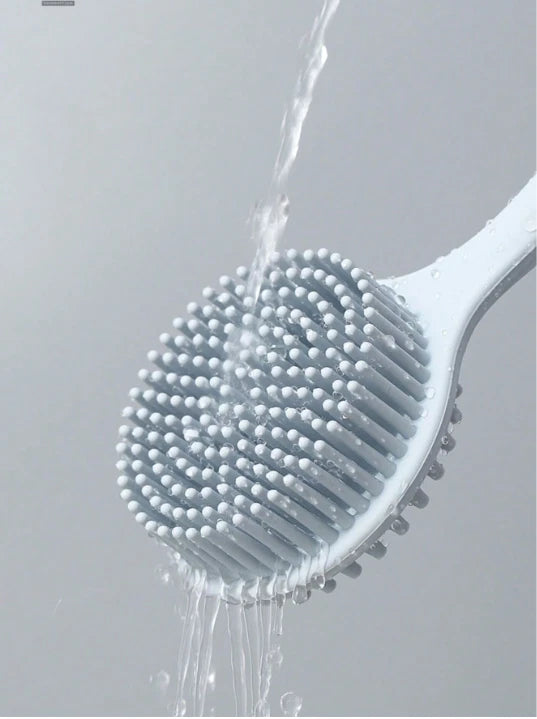 Silicone Long Handle Bath Brush Back Scrubber Massage Body Exfoliator