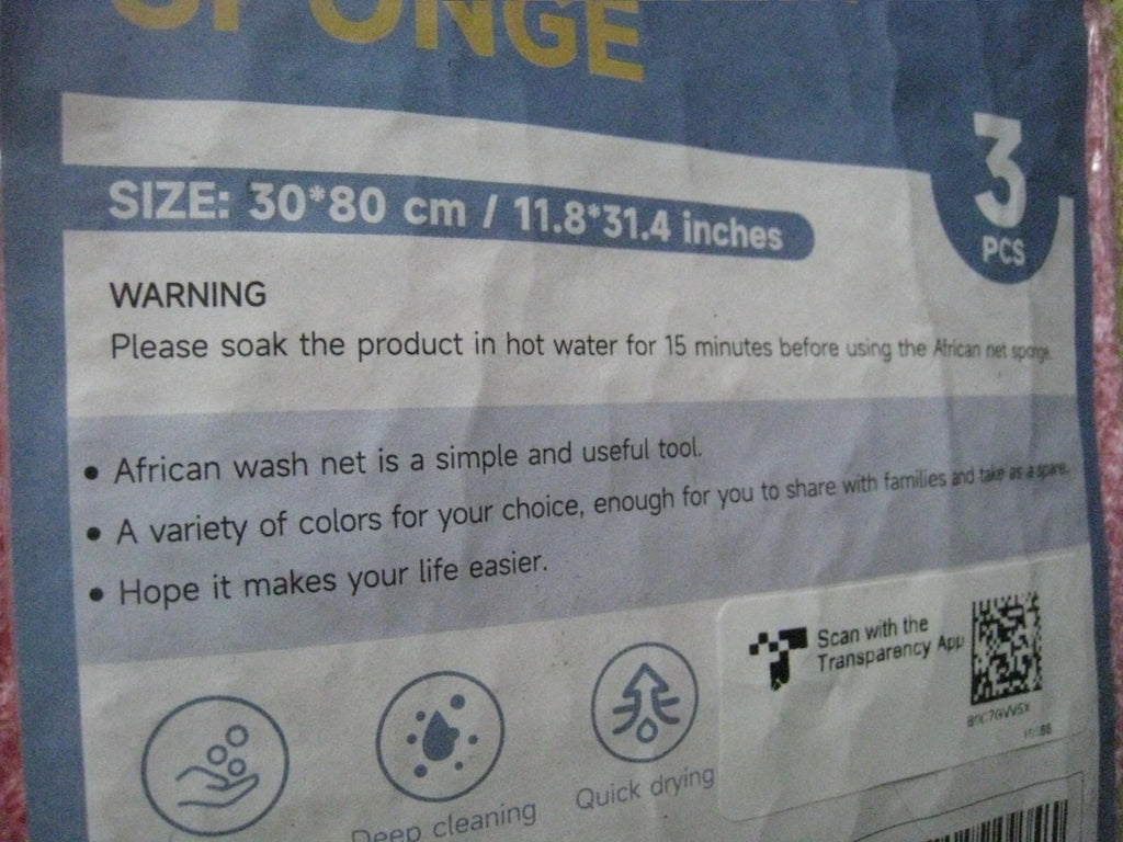 Metene African Net Sponge 5 NEW packs of 3 (11x31 in.) vacuum sealed GREAT GIFTS