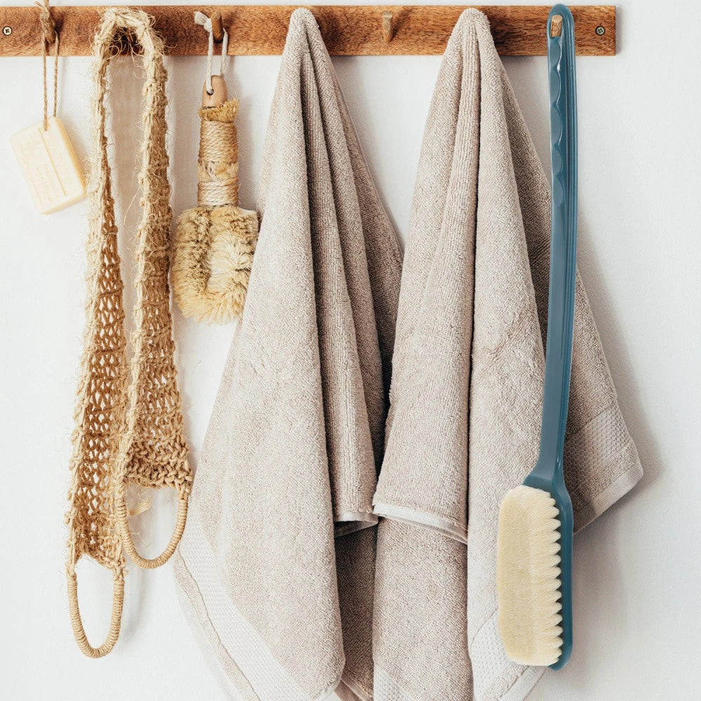 2 pcs Shower Body Exfoliating Brush Long Handle Bath Back Scrubber Shower Tool