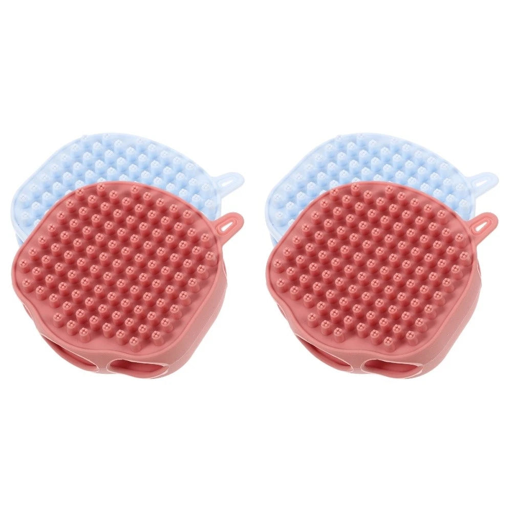 2 Pcs Shampoo Bath Brush Child Exfoliating Body Silicone Shower for