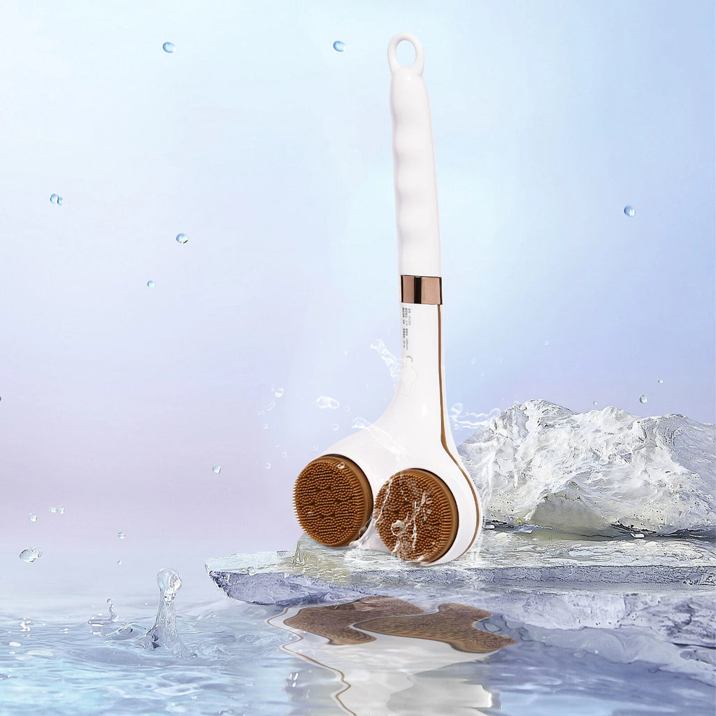 Electric Bath Brush Rotation Electric Spin Double Head Scrubber Body Bath Brush