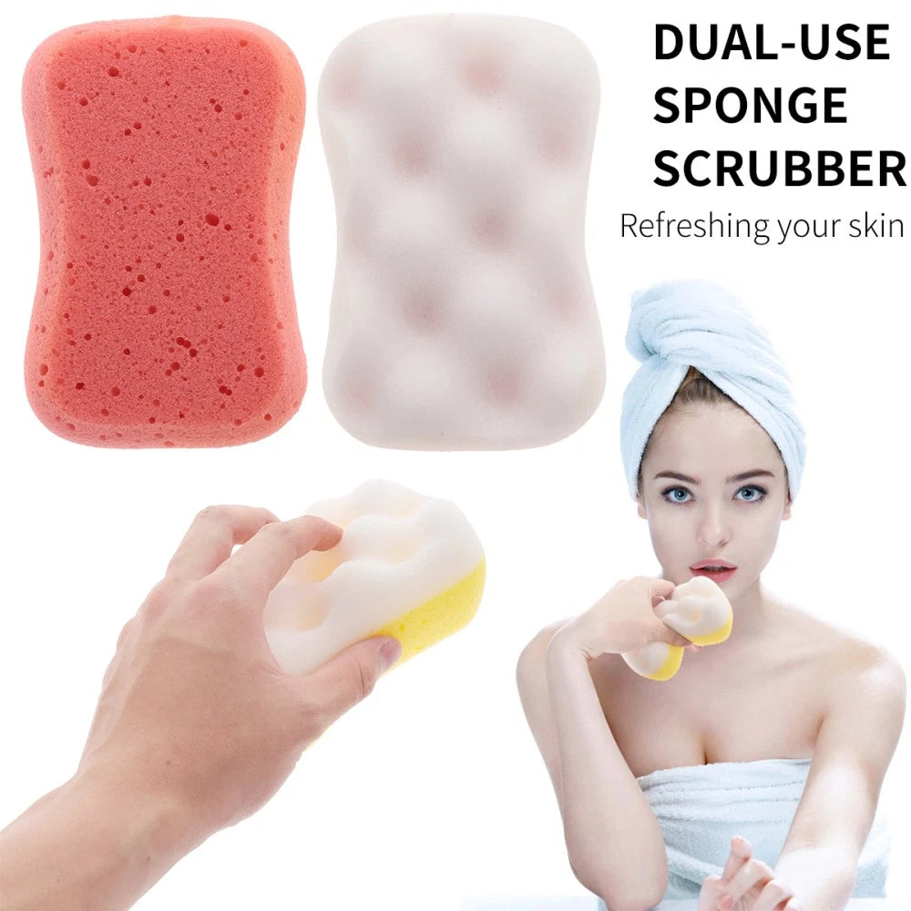 4 Pcs Exfoliating Sponge Shower Tools Scrub Brush for Body