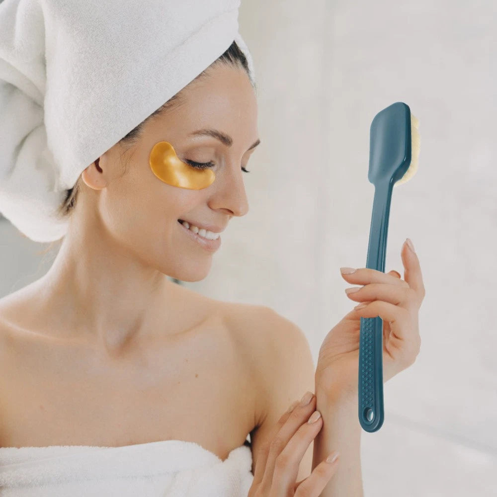 2 pcs Shower Body Exfoliating Brush Long Handle Bath Back Scrubber Shower Tool