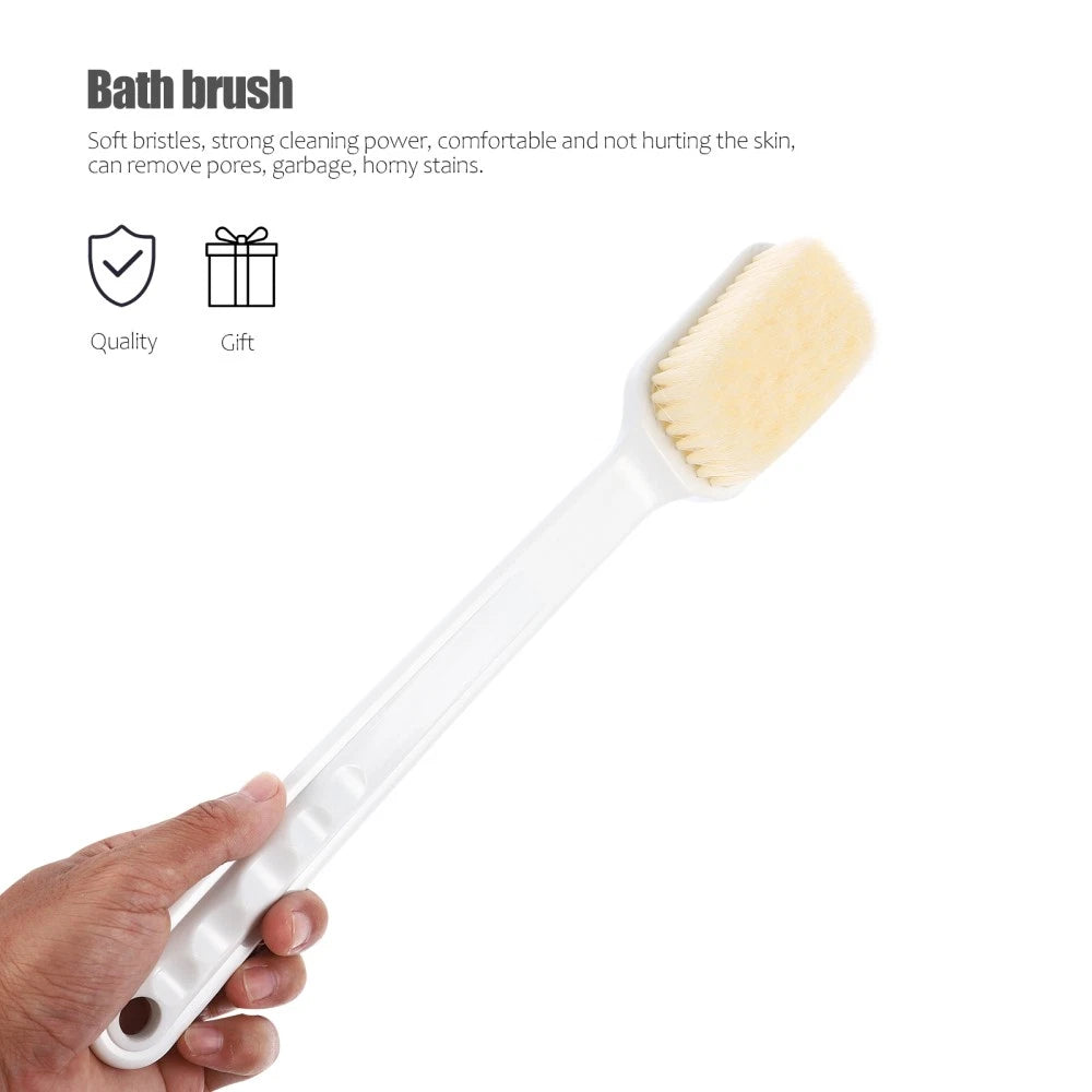 Back Scrub Brush Bath Body for Shower Bathroom Scrubber with Long Handle