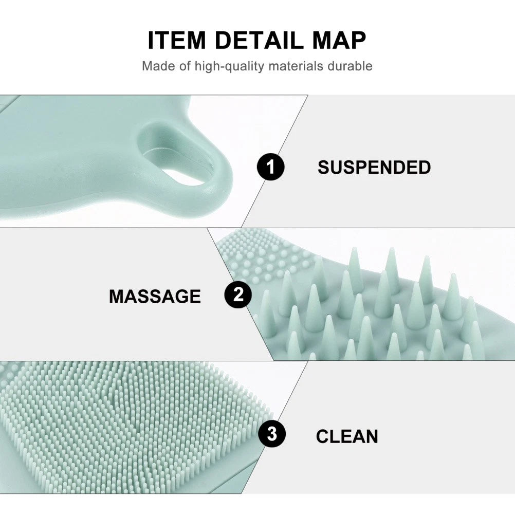 Facial Cleansing Massage Brush Bath with Long Handle Shower Scrubber Body