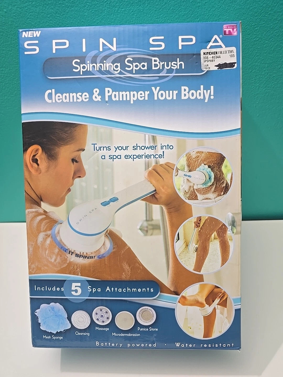 SPIN SPA SPINNING SPA BRUSH INCLUDES 5 SPA ATTACHMENTS BOXED