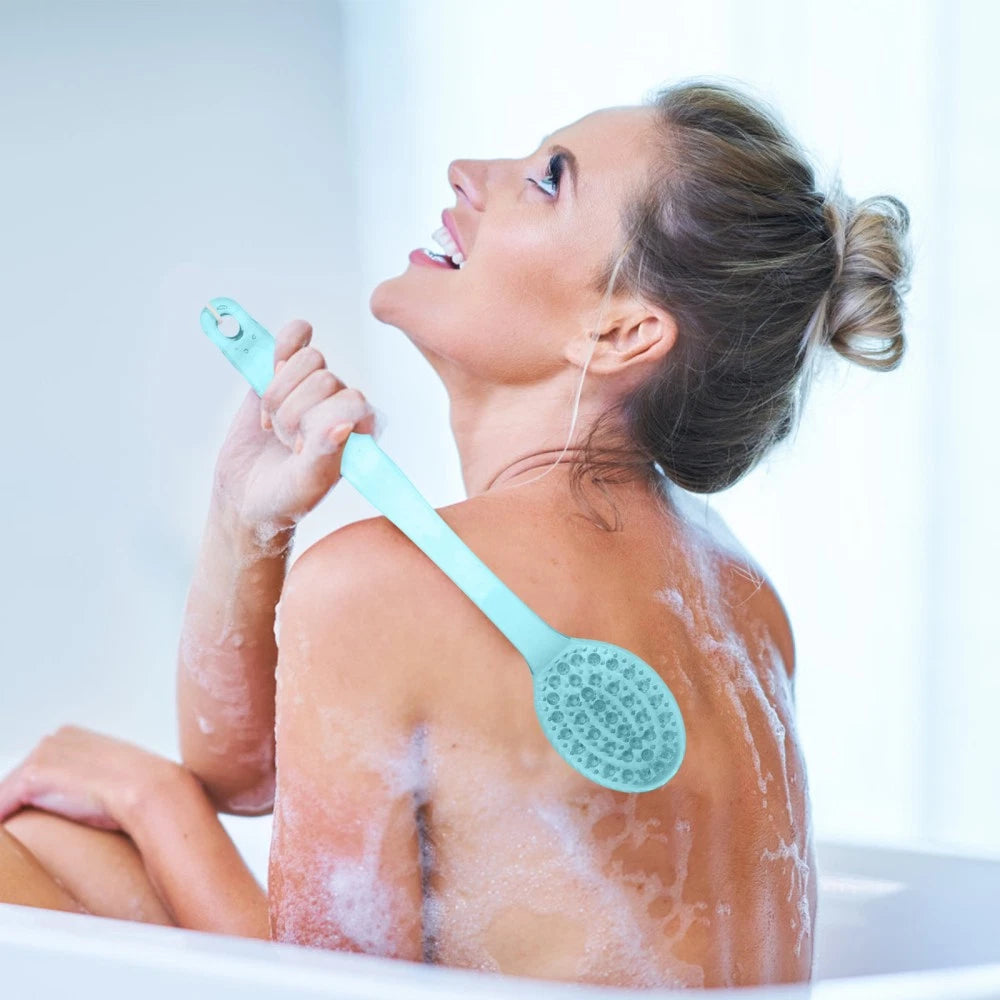 3pcs Long Handle Bath Scrubber Back Brush Massage Brush Shower Brush
