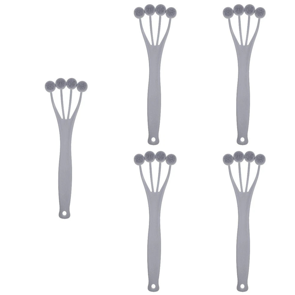 5 Count Exfoliating Bath Brush Shower Back Scrubber for Men Body