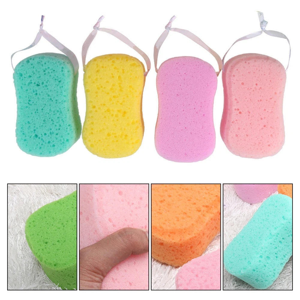 4Pcs Bath Sponges Bath Scrubbers Bathing Accessories (Random Color)