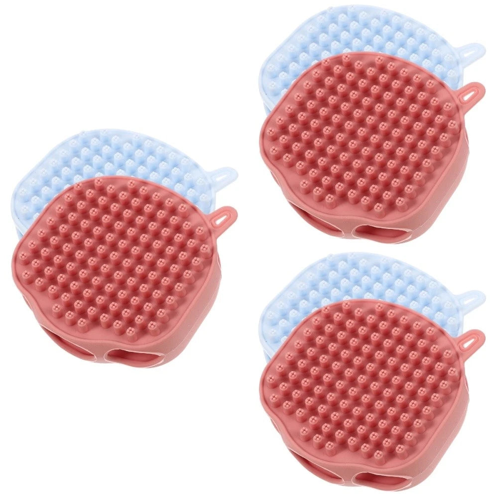 2 Pcs Shampoo Bath Brush Child Exfoliating Body Silicone Shower for
