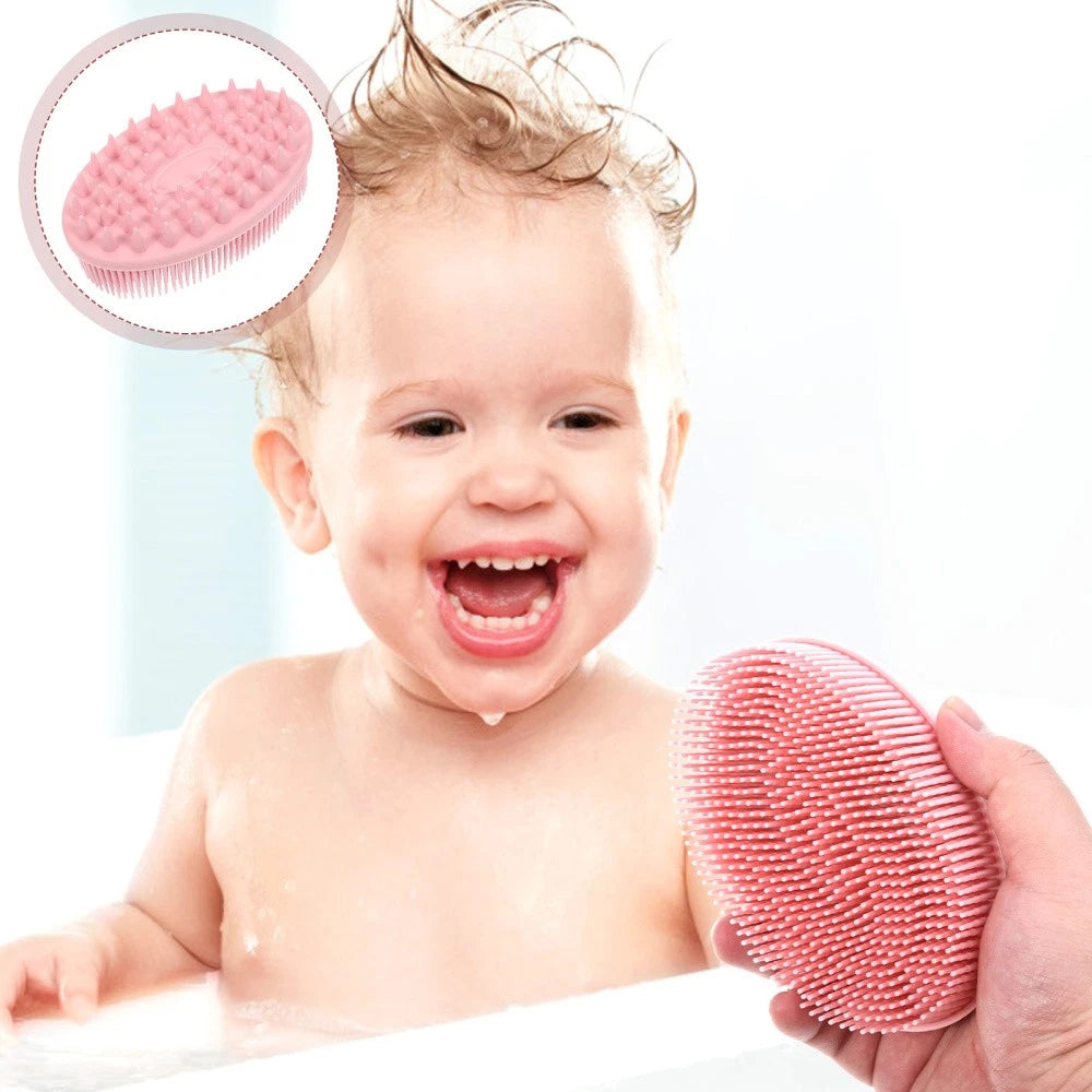 4 Pieces Silicone Bath Brush Child Man Brushes for Shower Baby Washing