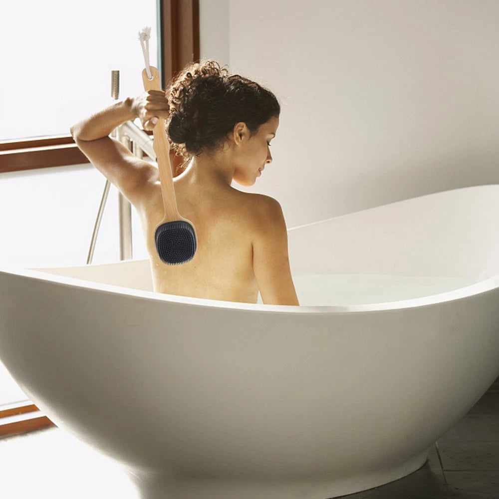 Bath Brush Exfoliating Back Scrubber Elderly Miss Long Handled Shower for Body