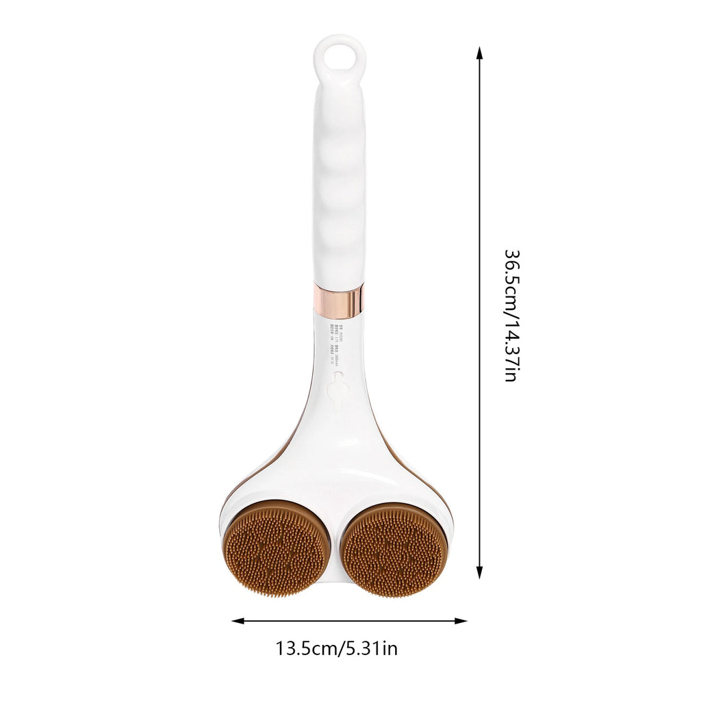 Electric Bath Brush Rotation Electric Spin Double Head Scrubber Body Bath Brush
