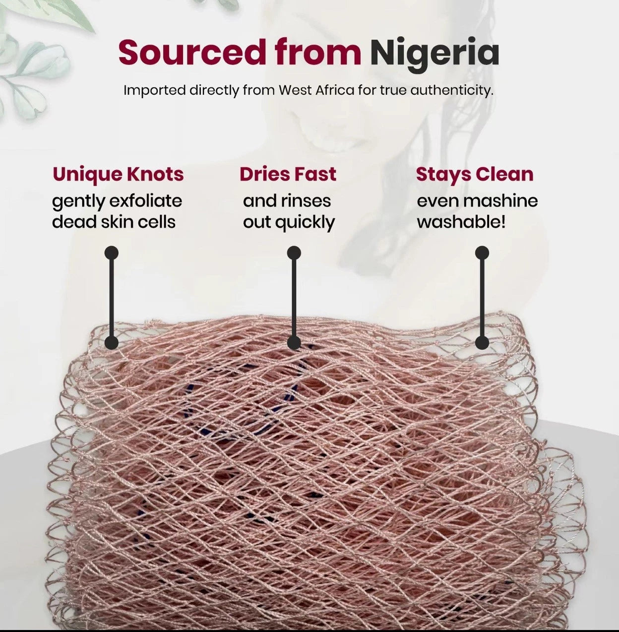 ORIGINAL SAPO Net Sponge 45" Ethically Sourced From My Country Nigeria 🇳🇬