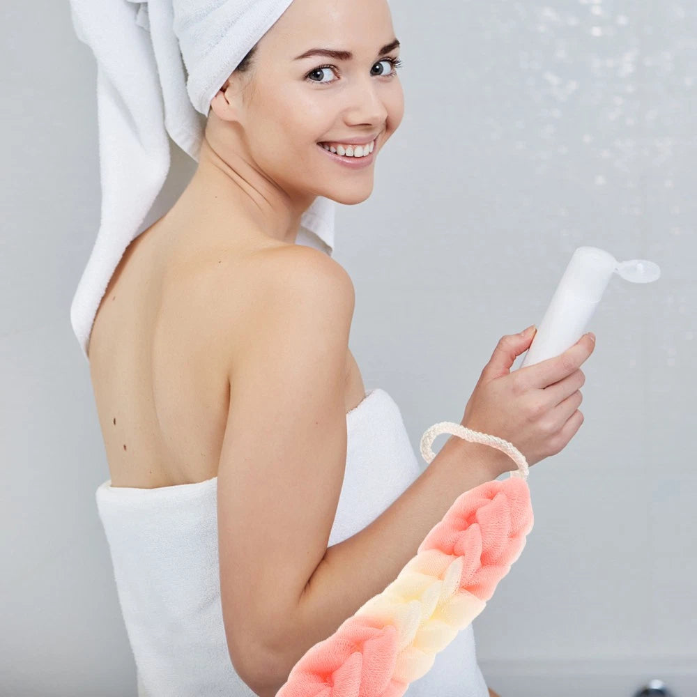 3 Pcs Back Scrubber Bath Towel Man Exfoliating Shower Pouf Loofah Body