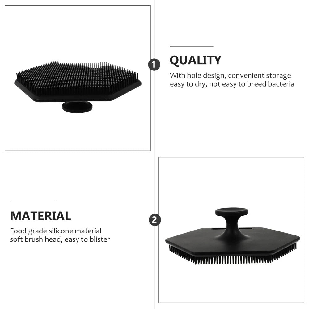 1Pc Bathroom Silicone Bath Scrubbers Multifunctional Bath Tool for Body Head Use