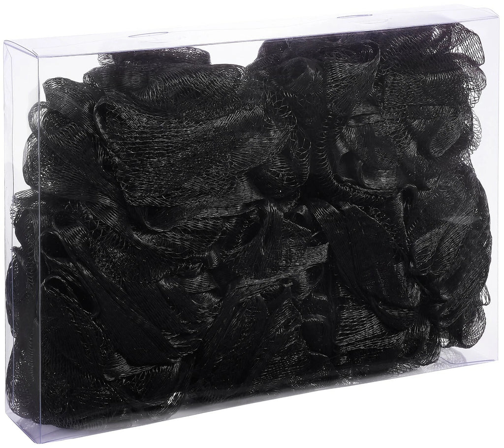 Bundle of 5 Exfoliating Sponges - Bath & Shower Puff Body Brush Scrub Mesh Ball