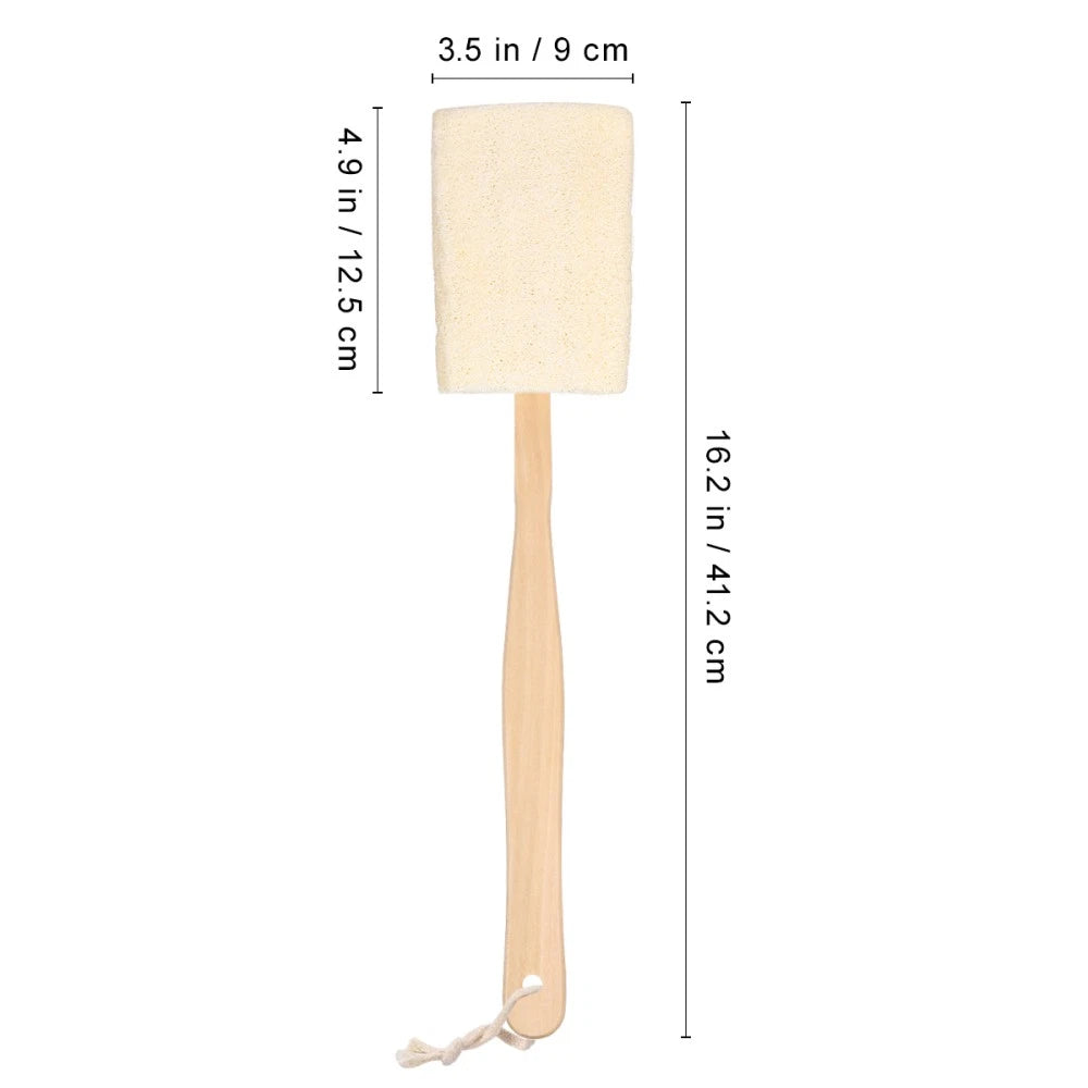 Loofah Bath Brush Wood Handle Miss Work Shower Scrubber for Body