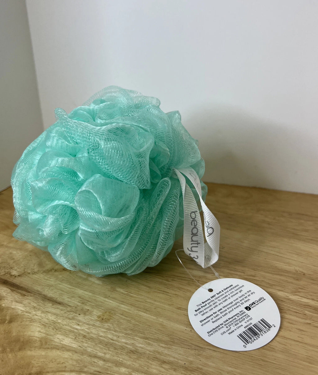 Beauty 360 Gentle Exfoliating Bath Pouf Sponge Shower Green
