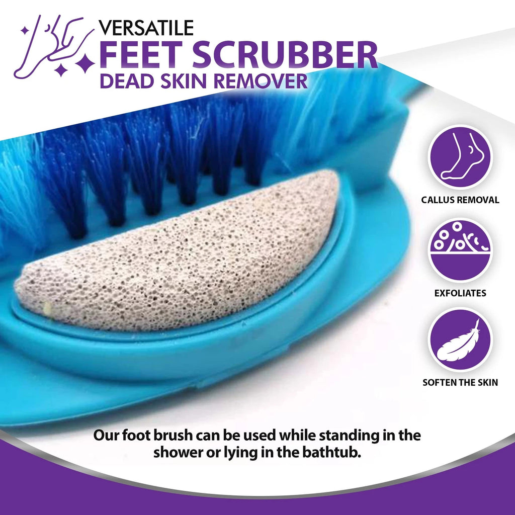 Exfoliating Foot Scrubber with Pumice Stone for Shower Bathroom Bathtub