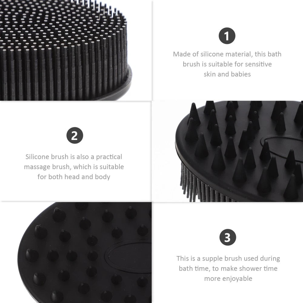 2Pcs Silicone -resistant Silicone Scrubbers Household Bath Scrubbers