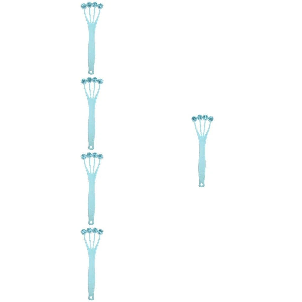 5 Pieces Exfoliating Bath Brush Man Miss Body Scrub Shower Long Handle Back