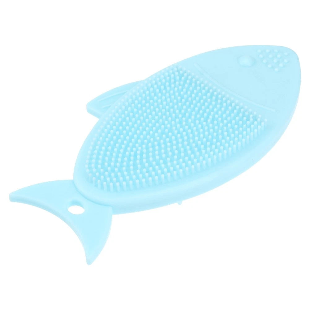 Fish-shaped Bath Brush Child Baby Cleansing Shower Scrubber for Body Practical