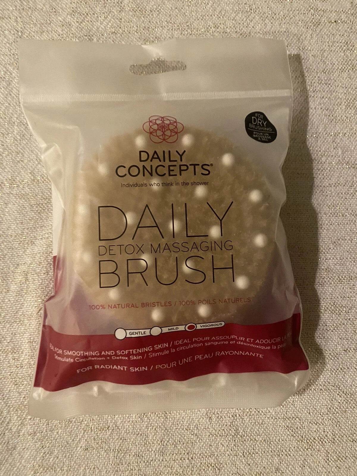 Daily Concepts Brush Daily Detox Massaging Dry Brushing New Sealed Natural