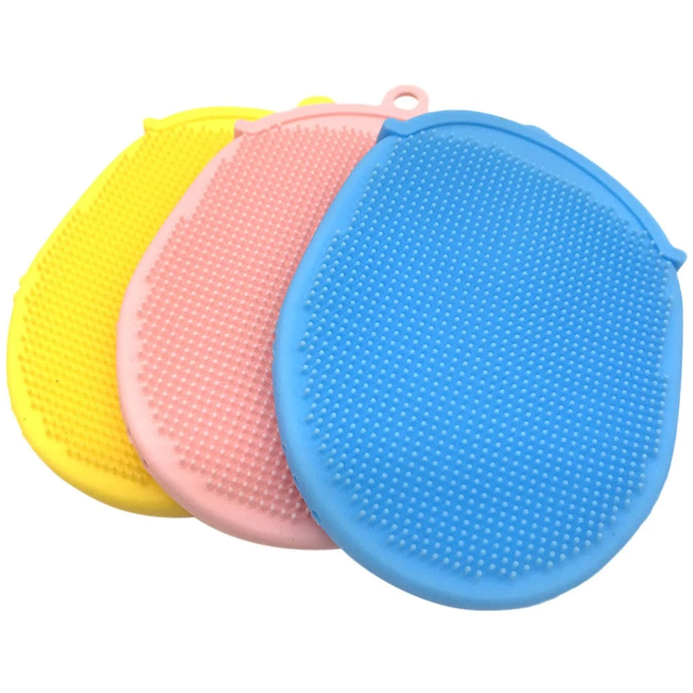 3 Pcs Bath Brush Skin Exfoliator Scrubber Silicone Body Scrubbers Back Shower