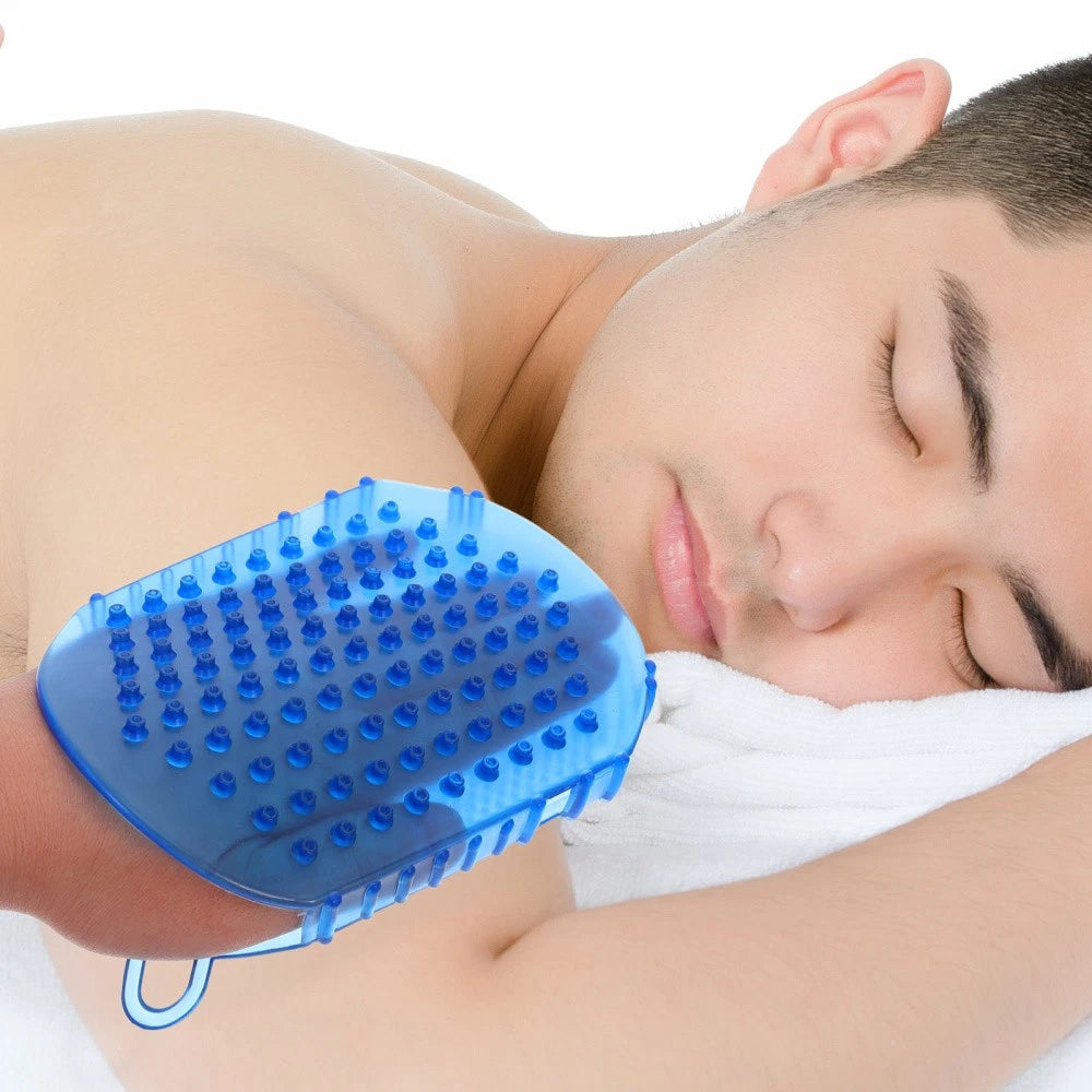 2 Pcs Massage Brush Man Body Dry Exfoliator Bath Scrubber Brushes
