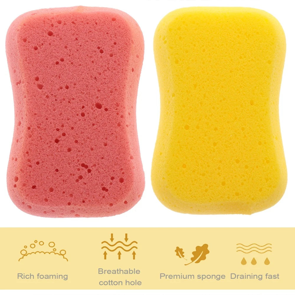 4 Pcs Exfoliating Sponge Shower Tools Scrub Brush for Body