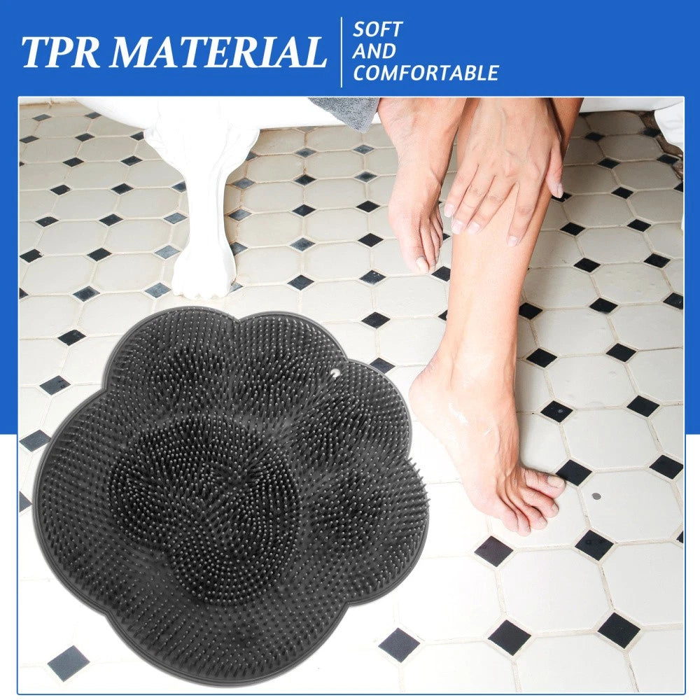 Bath Brush Suction Cup Non-slip Pad Shower Floor Foot Scrubber Mat