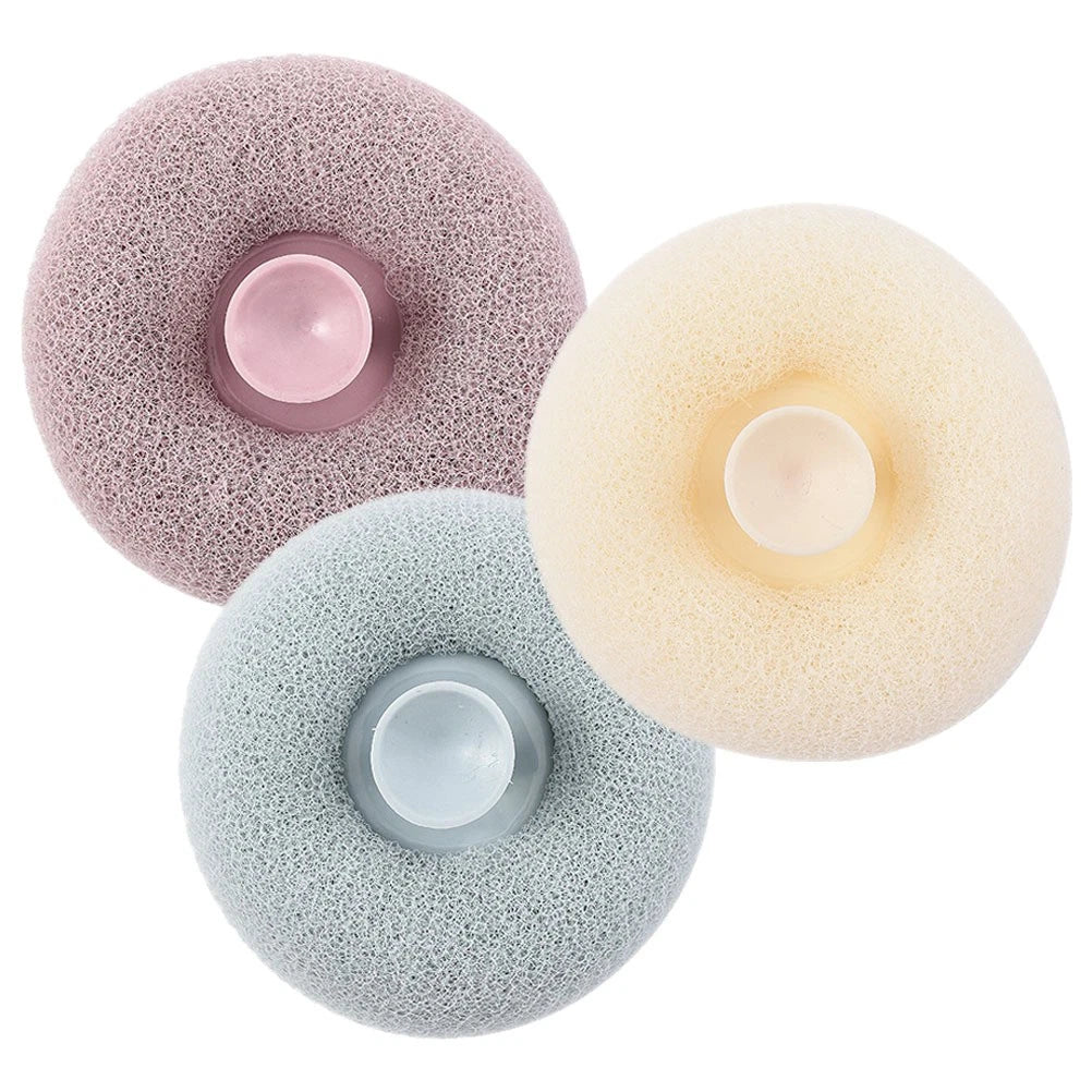 3pcs Bath Shower Brushes Body Wash Exfoliating Scrubbers Suction Body Scrubber