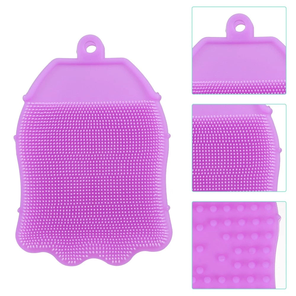 Silicone Hair Shampoo Child Shower Brush with Dispenser Kids Bath