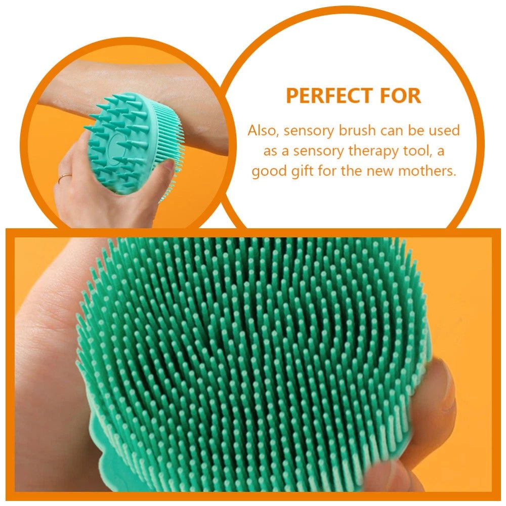 Silicone Bath Brush Brushes Sensory Toddler Newborn Scrubbing Shower