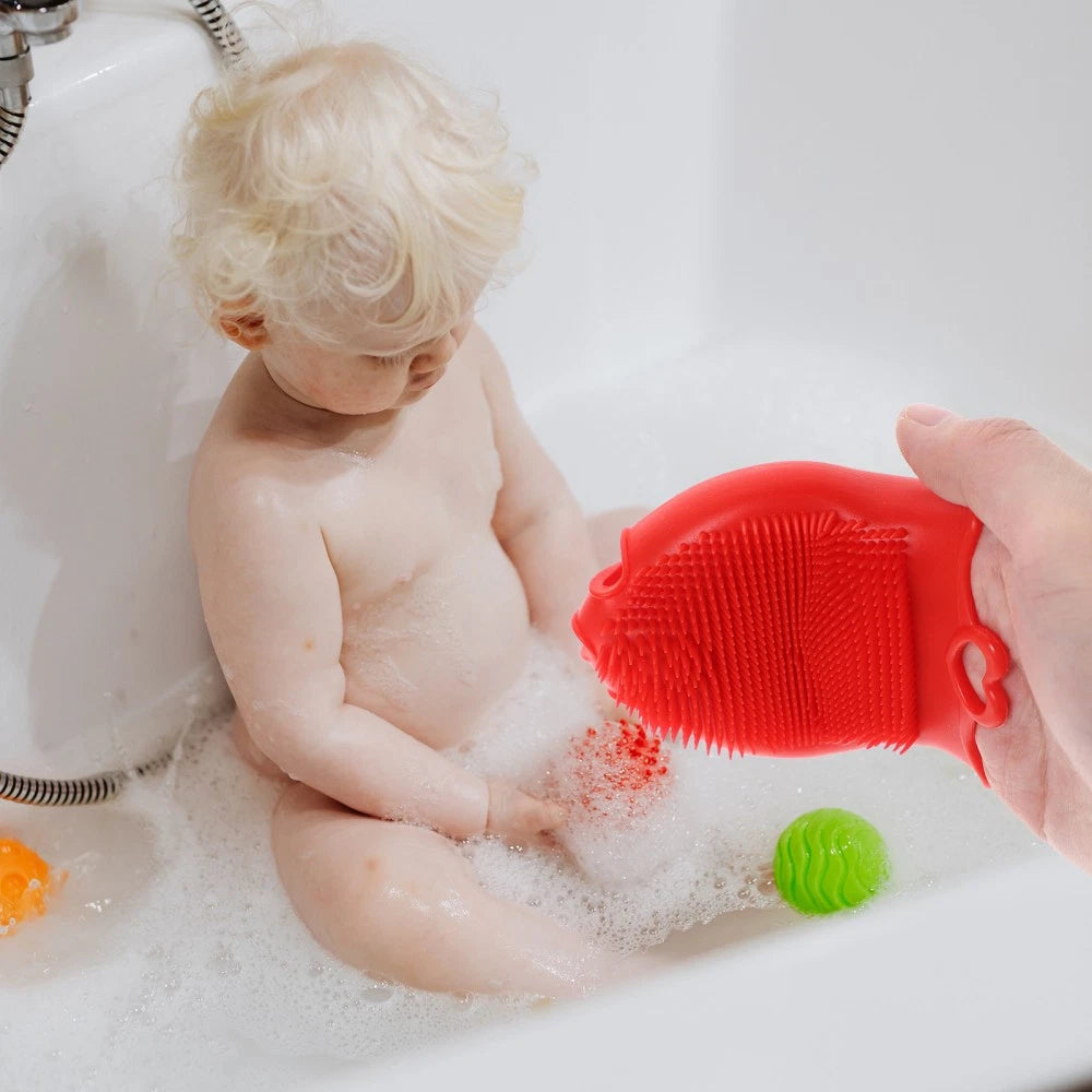 Silicone Shampoo Brush Toddler Soft Back Scrubber for Shower Scalp